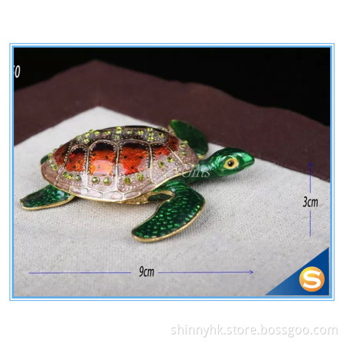 Pewter Turtle Metal Box Trinket Box